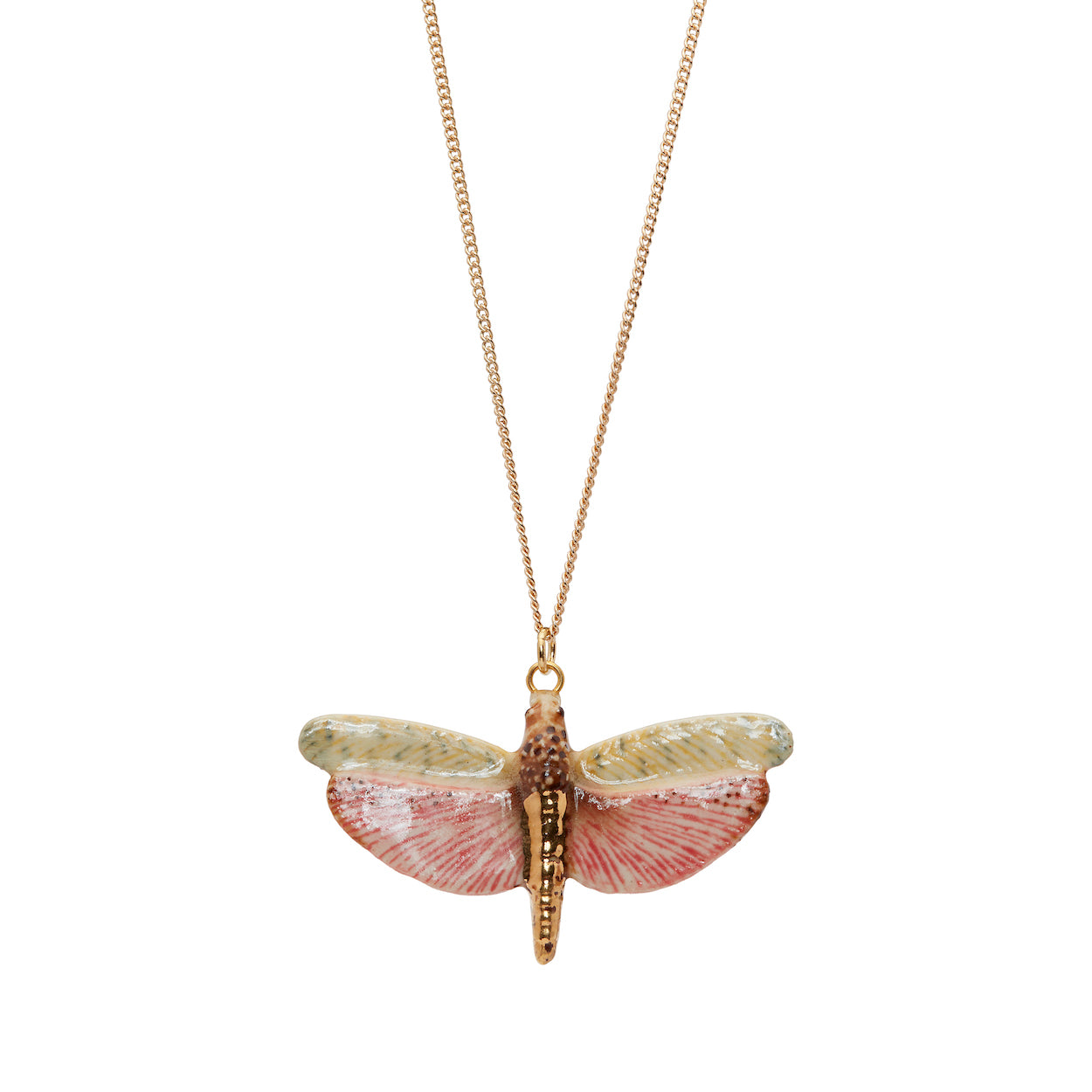 Dragonfly with Gold Necklace