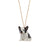 Sitting Black and White Frenchie Necklace