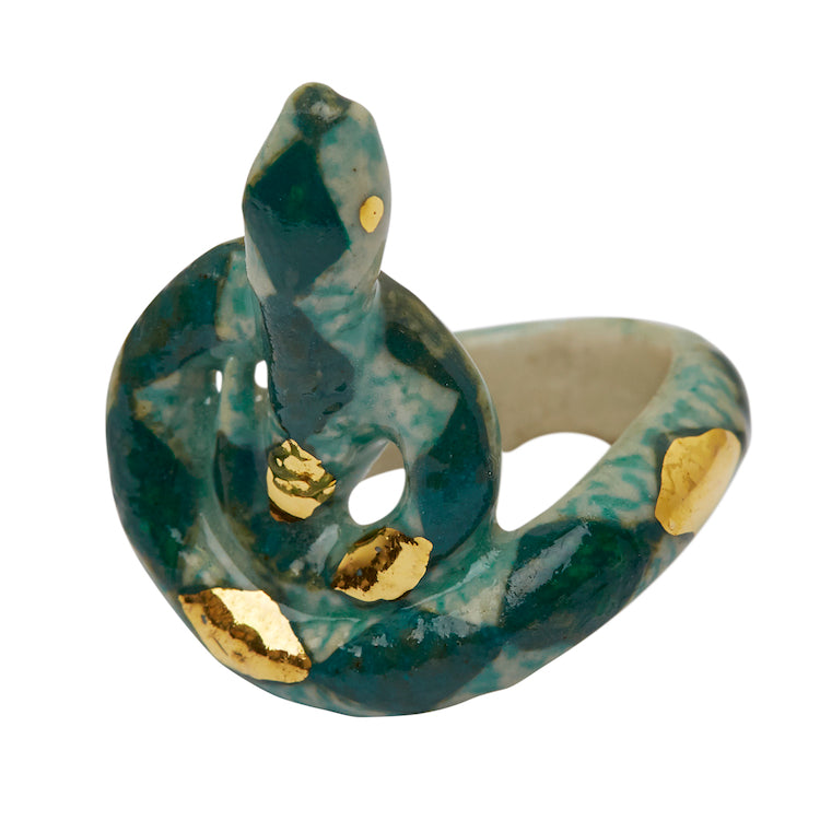 Green Snake Ring