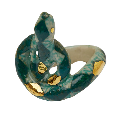 Green Snake Ring