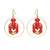 Small Lobster Round Drop Earrings