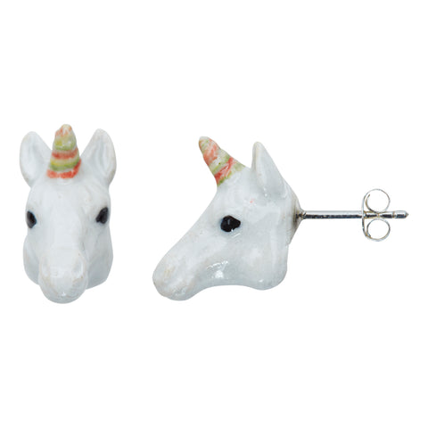 Pastel Unicorn Head Studs