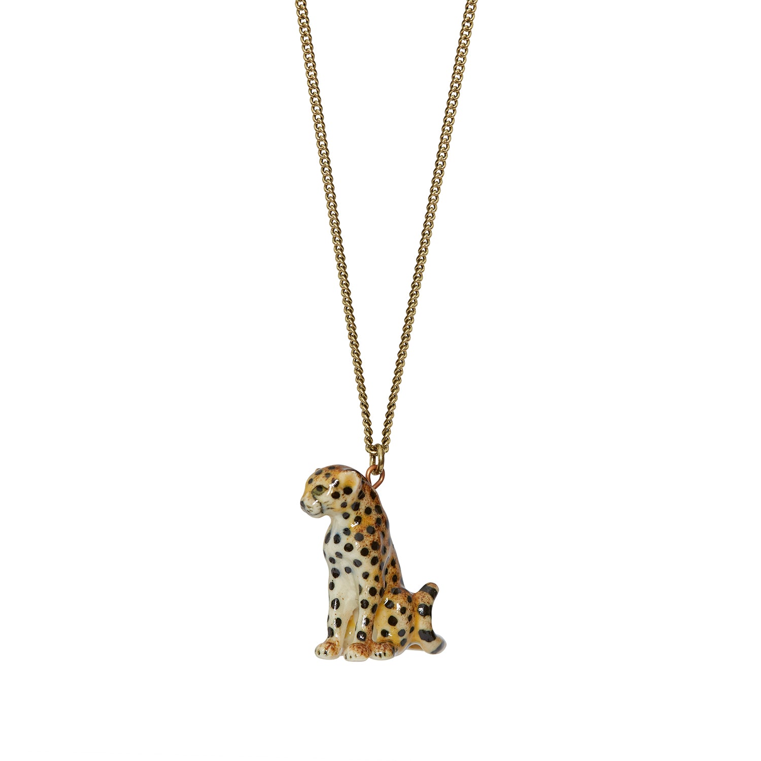 Small Sitting Cheetah Necklace