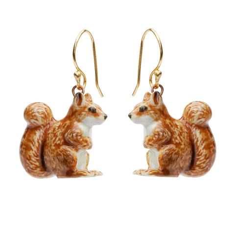Tiny Standing Squirrel Earrings