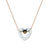 White and Gold Swan Heart Necklace