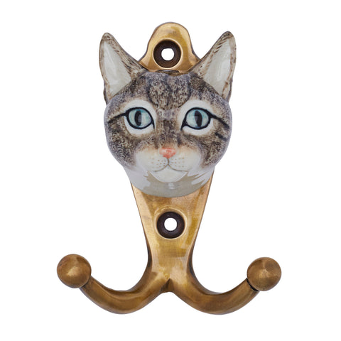 Grey Tabby Cat Hook