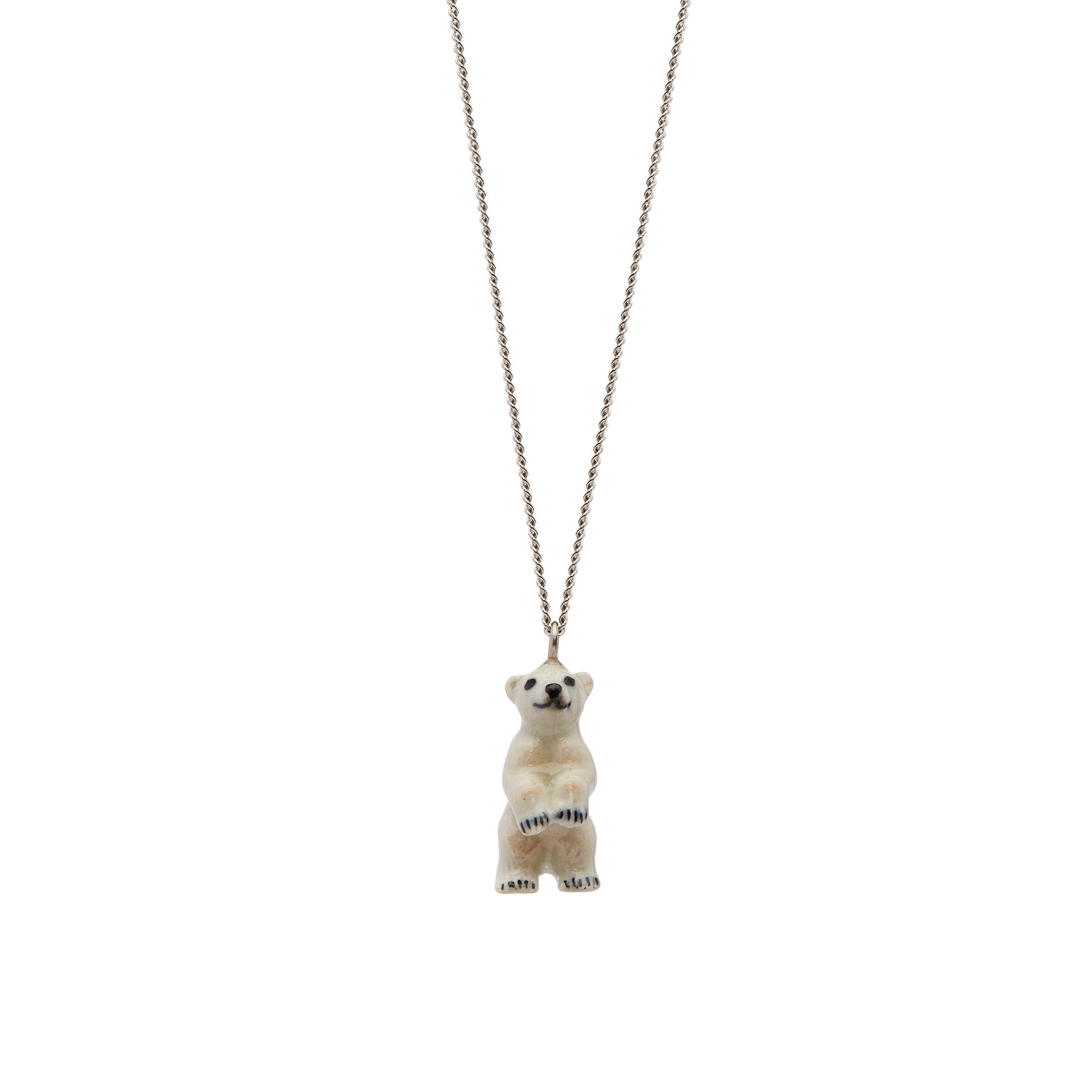 Tiny Standing Polar Bear Necklace