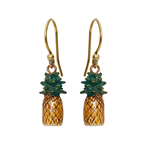 Tiny Pineapple Hook Earrings
