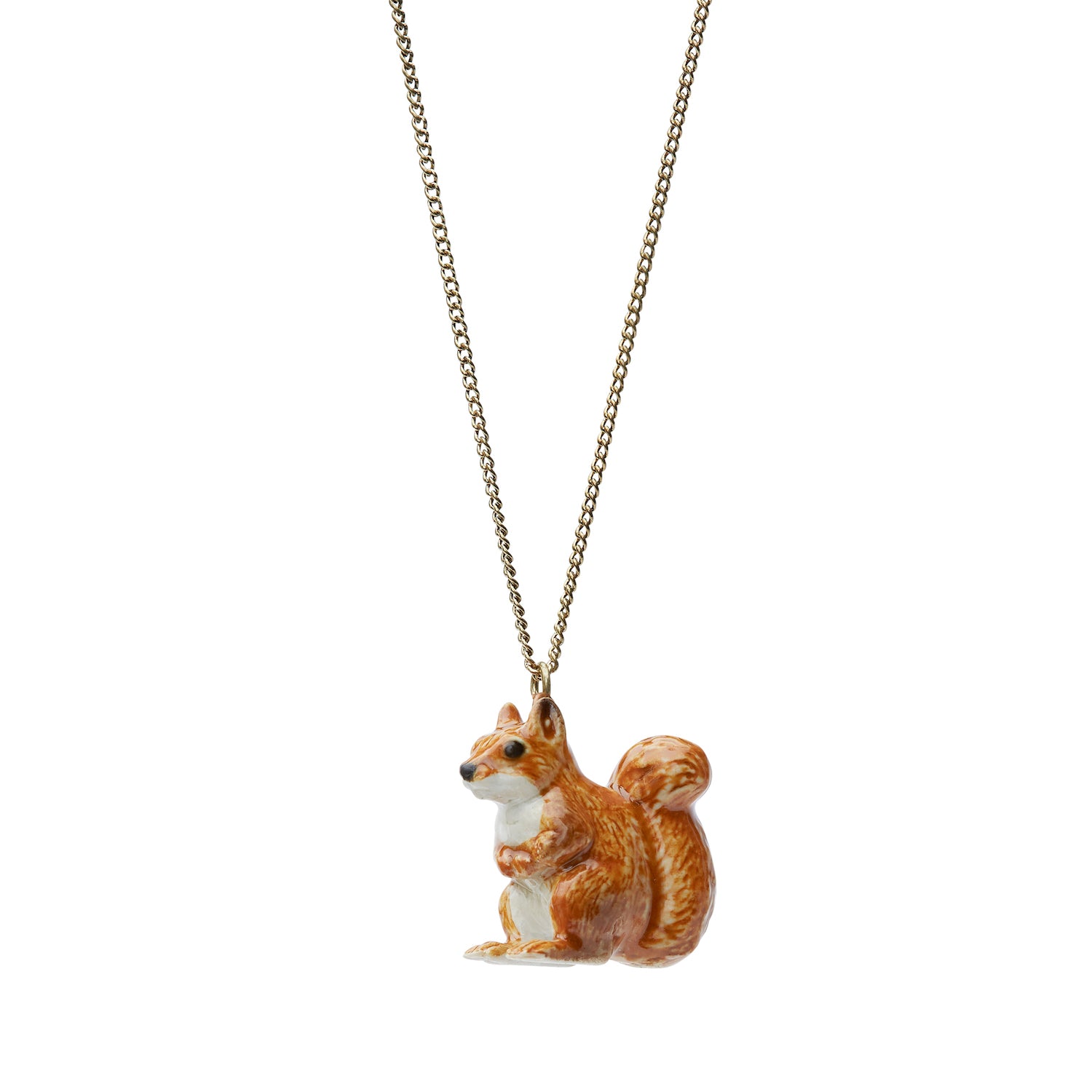 Tiny Standing Squirrel Necklace