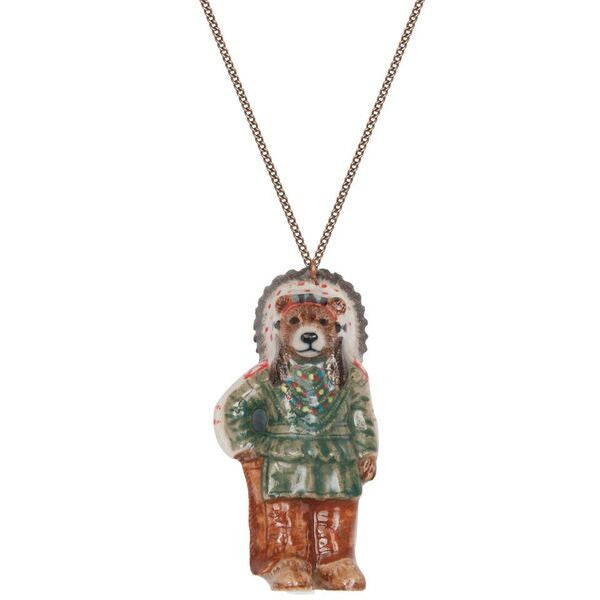 Native American Bear Necklace And Mary