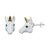 White & Gold Unicorn Head Studs