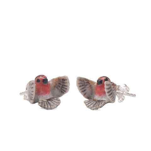 Flying Robin Stud Earrings