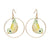 Yellow Parrotlet Round Drop Earrings